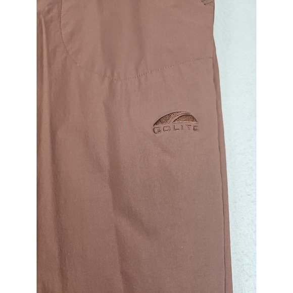 Go Lite Women's Size Large 34x31.5 Pants Brown Hiking Lightweight Outdoor Casual - Picture 3 of 12